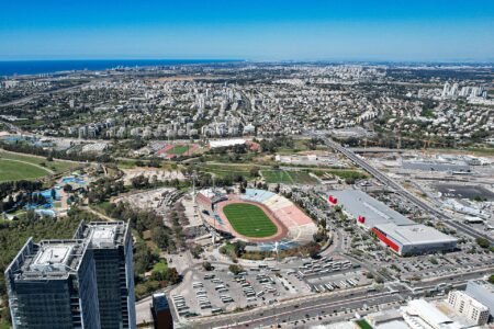 אצטדיון רמת גן במבט מהאוויר, 2022